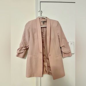 ASOS light pink blazer, size 4, worn once, spring work outfit, millennial pink‌